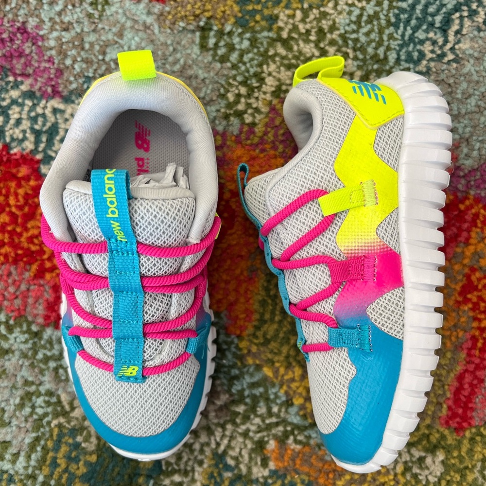 New Balance Kids' Pink and Blue Sneakers
